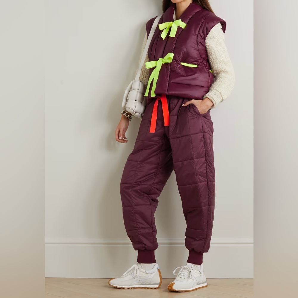 Brand New Barbour+Roksanda Arna 
Quilted Padded Shell Tapered Track Pants